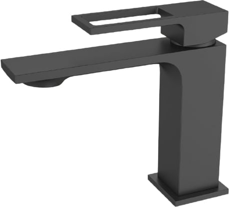 Смеситель для раковины BELBAGNO LUCE с донным клапаном, черный LUC-LVM-NERO