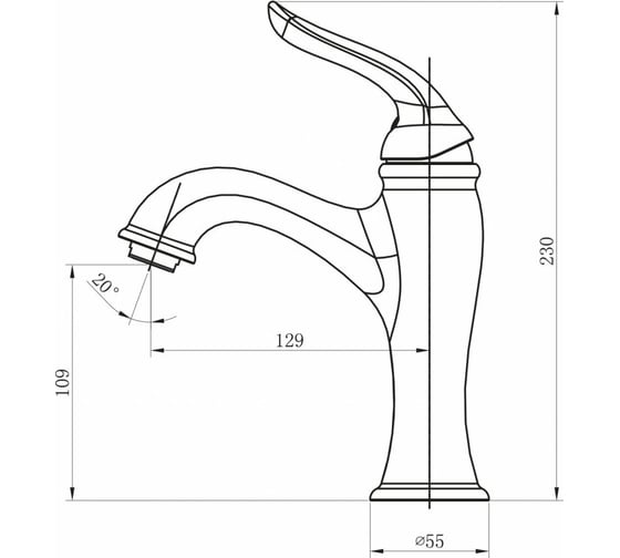 Смеситель для раковины BELBAGNO TIFFANI TIF-LVM-CRM