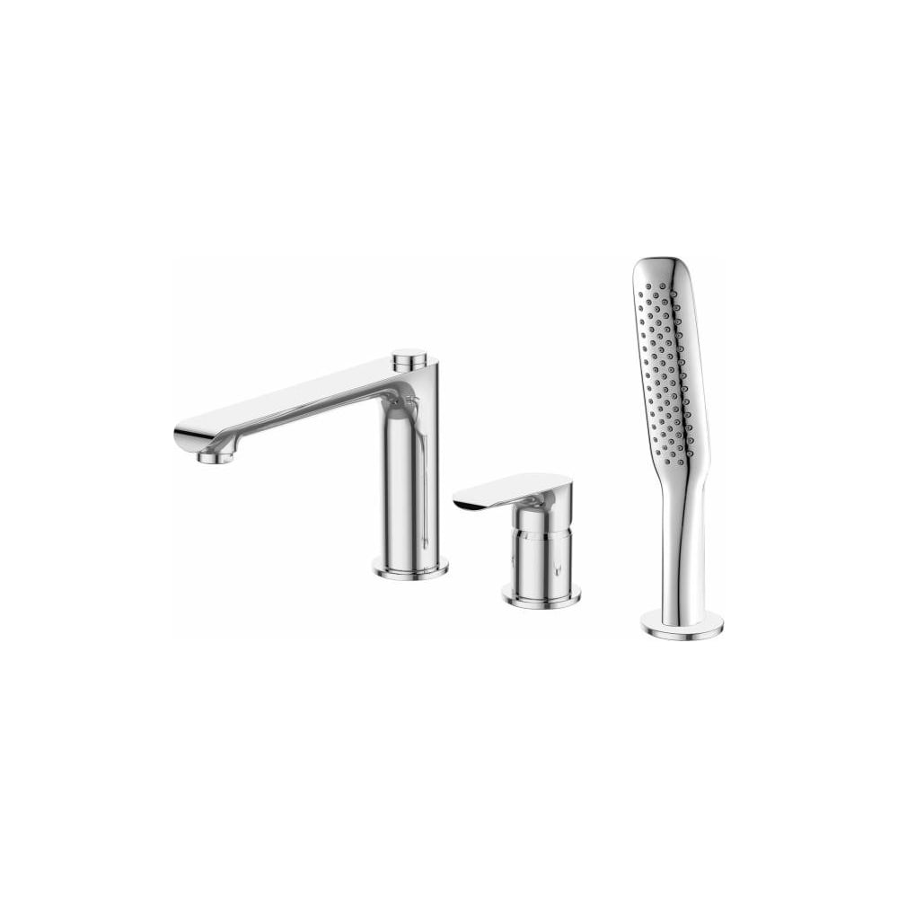Смеситель на борт ванны BELBAGNO ANCONA с ручным выдвижным душем, хром ...