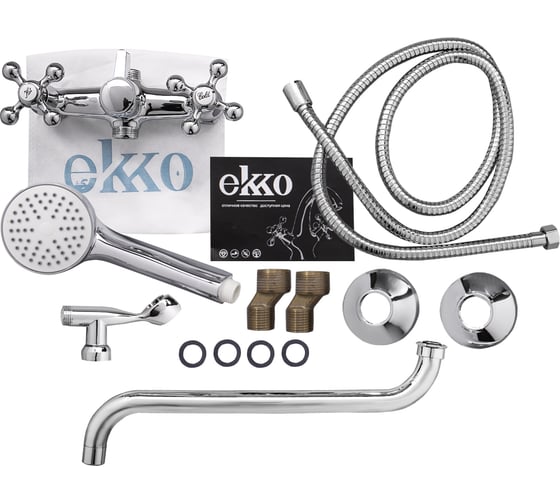Смеситель для ванны Ekko длинный излив, переключатель в корпусе E26019-2