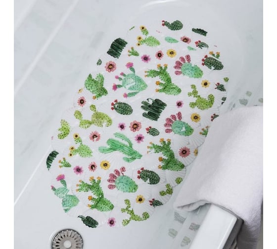 SPA-коврик для ванны Доляна Кактус 38х66 см 5377348