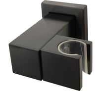 Держатель регулируемый для душа квадратный Paini с выводом, брашированный чёрный PVD 50PZ480QQ 31316