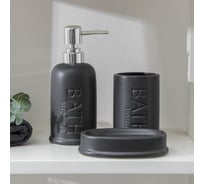 Набор для ванной Доляна Бэкки 3 предмета, серый 5459659