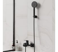 Душевая лейка Paini Torino 110 мм, 3 режима, чёрный TRYO155F3D110 61730