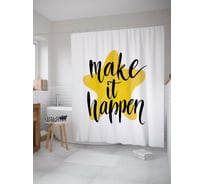 Штора (занавеска) для ванной JoyArty "Сделай это" из сатена, 180х200 см с крючками, sc_53238