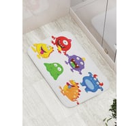 Коврик противоскользящий JoyArty "Веселые монстры" для ванной, сауны, бассейна, bath_18506