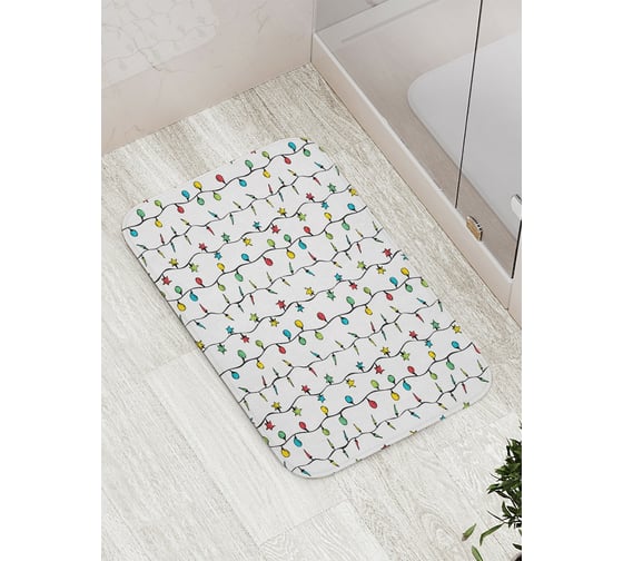 Коврик противоскользящий JoyArty "Красочные гирлянды" для ванной, сауны, бассейна, bath_18401 1