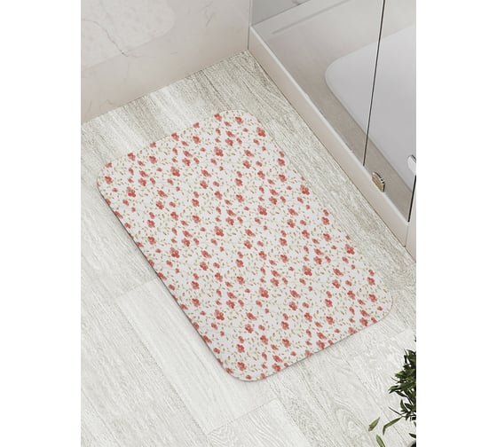 Коврик противоскользящий JoyArty "Разбросанные цветы" для ванной, сауны, бассейна, bath_12343 1