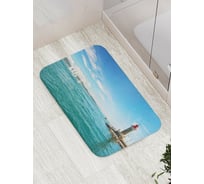 Коврик противоскользящий JoyArty "Морской маяк" для ванной, сауны, бассейна, bath_16342