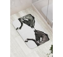 Коврик противоскользящий JoyArty "Зеркальная лошадь" для ванной, сауны, бассейна, bath_14860