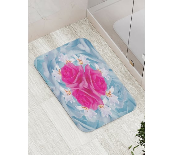 Коврик противоскользящий JoyArty "Цветы волнения" для ванной, сауны, бассейна, bath_14774 1