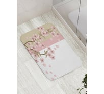 Коврик противоскользящий JoyArty "Веточка с цветами" для ванной, сауны, бассейна, bath_31316