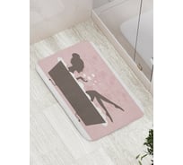 Коврик противоскользящий JoyArty "Дама в ванной" для ванной, сауны, бассейна, bath_9541