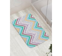 Коврик противоскользящий JoyArty "Плывущие зигзаги" для ванной, сауны, бассейна, bath_5509