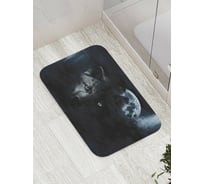 Коврик противоскользящий JoyArty "Волк и луна" для ванной, сауны, бассейна, bath_8680