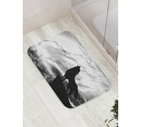 Коврик противоскользящий JoyArty "Печаль волка" для ванной, сауны, бассейна, bath_7646