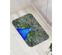 Коврик противоскользящий JoyArty "Внимание павлина" для ванной, сауны, бассейна, bath_9043