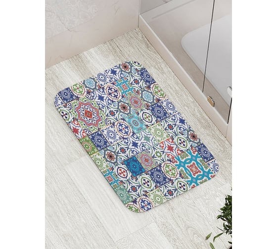 Коврик противоскользящий JoyArty "Цветочные вибрации" для ванной, сауны, бассейна, bath_7526 1
