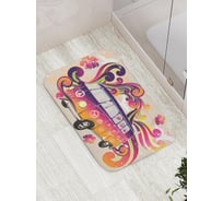 Коврик противоскользящий JoyArty "Настроение хиппи" для ванной, сауны, бассейна, bath_2921