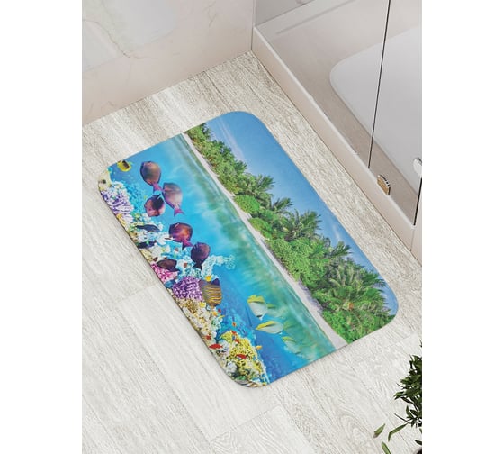 Коврик противоскользящий JoyArty "Фантастический водоем" для ванной, сауны, бассейна, bath_15516