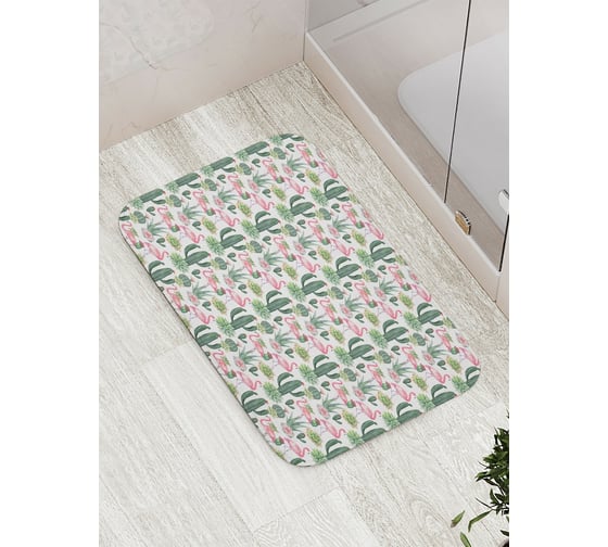 Коврик противоскользящий JoyArty "Кактусный рай" для ванной, сауны, бассейна, bath_122817