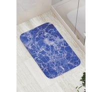Коврик противоскользящий JoyArty "Синий мрамор" для ванной, сауны, бассейна, bath_19441