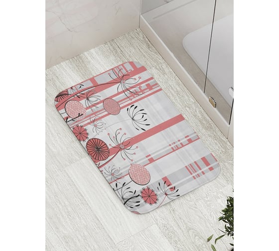 Коврик противоскользящий JoyArty "Домашние одуванчики" для ванной, сауны, бассейна, bath_8291