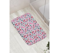 Коврик противоскользящий JoyArty "Цветочный узор" для ванной, сауны, бассейна, bath_17738