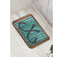 Коврик противоскользящий JoyArty "Крючковый крест" для ванной, сауны, бассейна, bath_5300