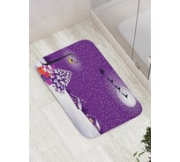 Коврик противоскользящий JoyArty "Санта на работе" для ванной, сауны, бассейна, bath_378921