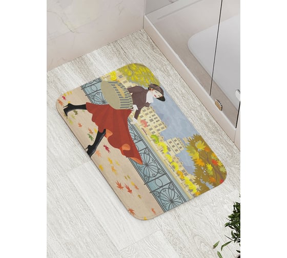 Коврик противоскользящий JoyArty "Осеннее настроение" для ванной, сауны, бассейна, bath_78546 1