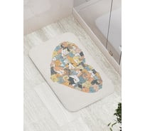 Коврик противоскользящий JoyArty "Любовь котиков" для ванной, сауны, бассейна, bath_52746