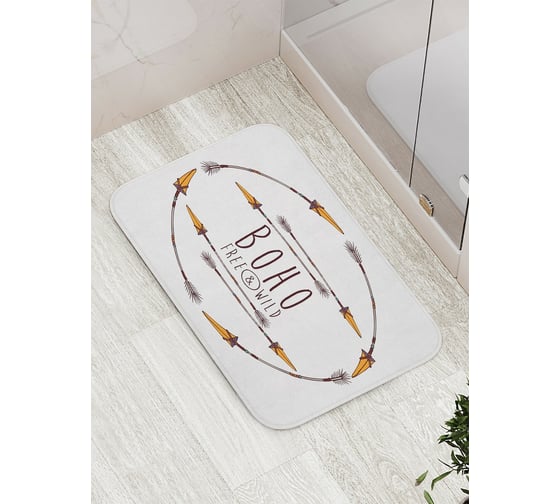 Коврик противоскользящий JoyArty "Свободный и дикий" для ванной, сауны, бассейна, bath_14637 1