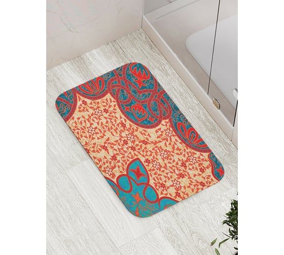 Коврик противоскользящий JoyArty "Полет фантазии с цветами" для ванной, сауны, бассейна, bath_15858 1
