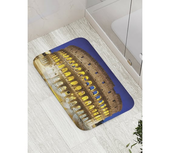 Коврик противоскользящий JoyArty "Яркий Колизей" для ванной, сауны, бассейна, bath_8956