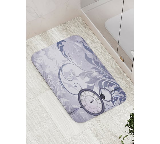 Коврик противоскользящий JoyArty "Магические часы" для ванной, сауны, бассейна, bath_15856
