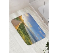 Коврик противоскользящий JoyArty "Береговая дорога к солнцу" для ванной, сауны, бассейна, bath_16107