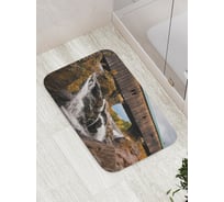 Коврик противоскользящий JoyArty "Коридор над водопадом" для ванной, сауны, бассейна, bath_16769