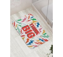 Коврик противоскользящий JoyArty "Молнии и надпись" для ванной, сауны, бассейна, bath_16787