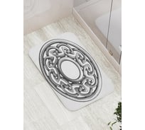 Коврик противоскользящий JoyArty "Металлический плетеный круг" для ванной, сауны, бассейна, bath_16883