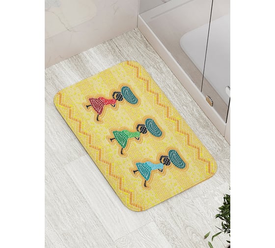 Коврик противоскользящий JoyArty "Красочные женщины" для ванной, сауны, бассейна, bath_16821 1