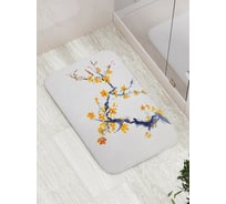 Коврик противоскользящий JoyArty "Желтые цветы на ветке" для ванной, сауны, бассейна, bath_17045