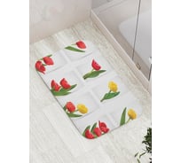 Коврик противоскользящий JoyArty "Цветочный набор" для ванной, сауны, бассейна, bath_17758