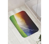 Коврик противоскользящий JoyArty "Поле с молниями" для ванной, сауны, бассейна, bath_16307