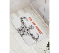 Коврик противоскользящий JoyArty "Ты-победитель" для ванной, сауны, бассейна, bath_17498