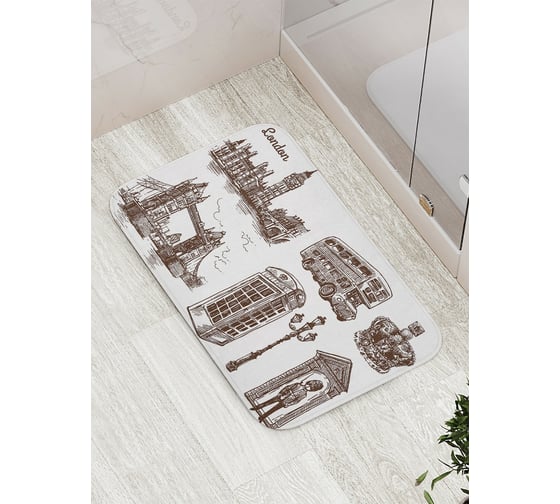 Коврик противоскользящий JoyArty "Ассоциации с Лондоном" для ванной, сауны, бассейна, bath_17708