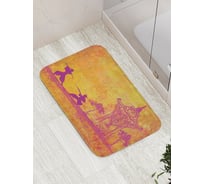Коврик противоскользящий JoyArty "Японские самураи" для ванной, сауны, бассейна, bath_18260