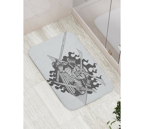 Коврик противоскользящий JoyArty "Японский воин" для ванной, сауны, бассейна, bath_18267 1