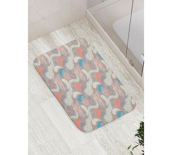 Коврик противоскользящий JoyArty "Волны фантазий" для ванной, сауны, бассейна, bath_18307 1