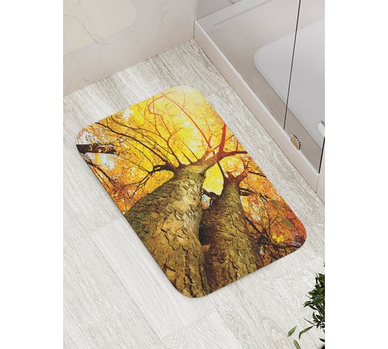 Коврик противоскользящий JoyArty "Древесная дружба" для ванной, сауны, бассейна, bath_6495